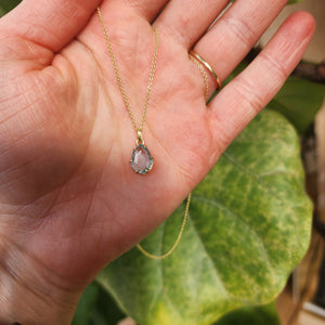 Portrait cut Aquamarine necklace