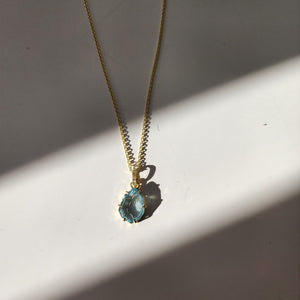 Portrait cut Aquamarine necklace