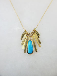 Turquoise Fringe Necklace