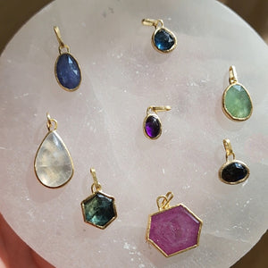 Deep blue Sapphire Charm
