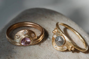 A picture of custom gemstone engagement rings