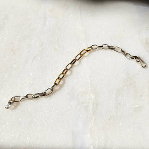 Two Tone Paper Chain Bracelet
