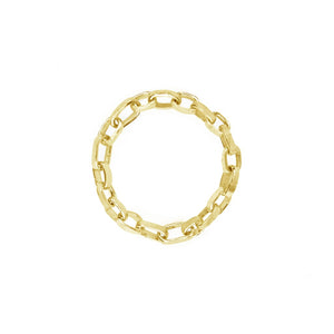 Paper Chain Ring in 18kt